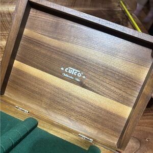 Cutco Wooden Box with Rich Green Lining
